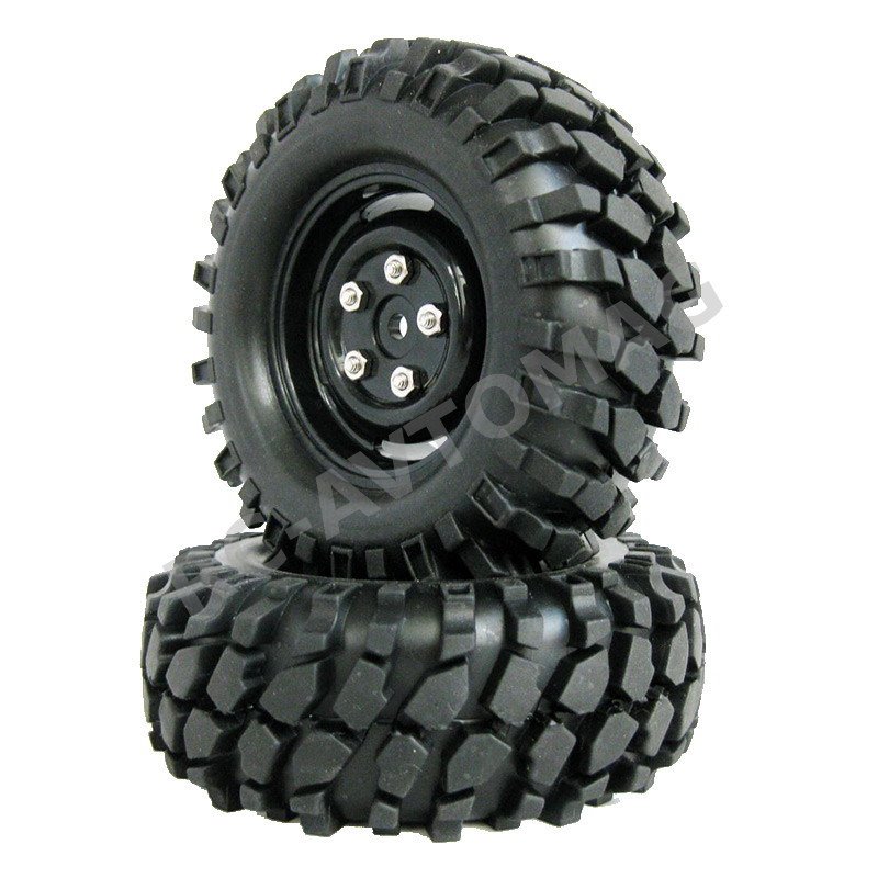 Колёса внедорожные RC4X4 (#H210051) Tire/Wheel Black 1.9 96mm 4in