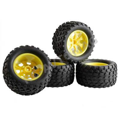 Колёса внедорожные HSP (#88034Y) Wheels 7 Spoke Yellow 4 pcs