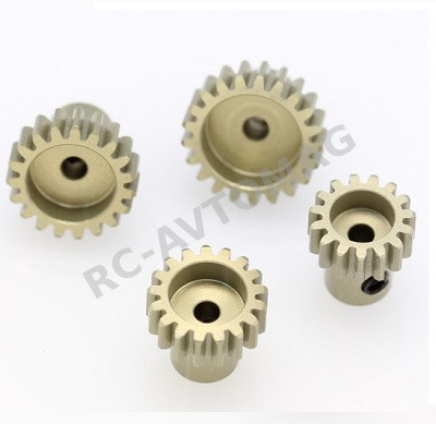 Пиньен RCTurn (#RTG02C19T) Aluminum 7075 Hard Coated M0.6 Motor Pinions Gear - Black