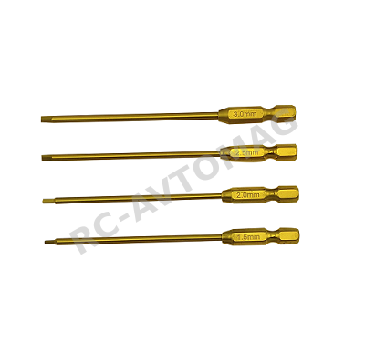 Шестигранник RCTurn (#RTT01T1A) RC PowerTool Ti-Coated Tips 1pcs (6.35mm)  Hex 1.5mm