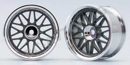 Диски Yokomo (#TW-1313GM) 10-Spoke Chrome Wheels (Gun Metallic)