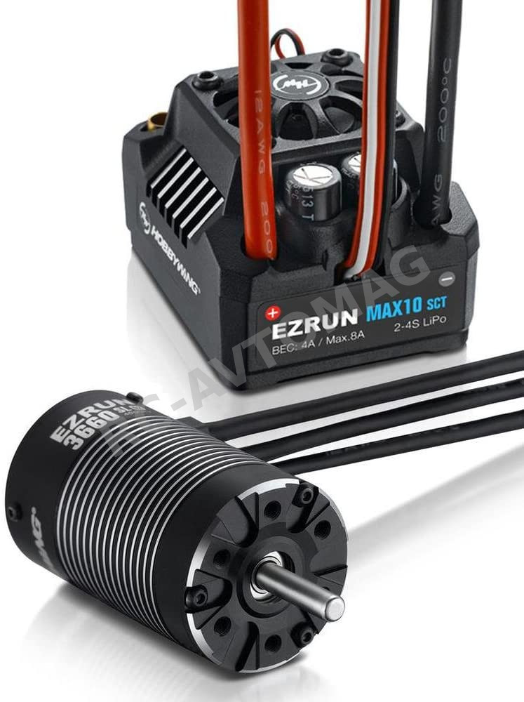 Комбо-набор Hobby Wing (#MAX10 SCT 120A/4600KV) EZRAN MAX10 SCT 120A ESC FOR 1/10 CAR 3660SL - 4600KV