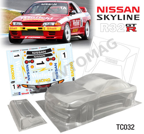Кузов TeamC (#TC032) 1/10 Nissan Skyline R32 , 195mm