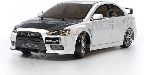 Радиоуправляемая модель для дрифта Tamiya (#58641) 1/10 TT-02D Mitsubishi Lancer Evo.X Tt-02d 4WD Drift Spec Kit W/ Motor & Esc