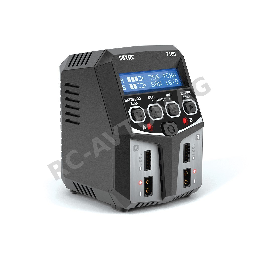 Зарядно-разрядное устройство Sky RC (#SK-100162-02)  SkyRC T100 AC Dual Balance Charger