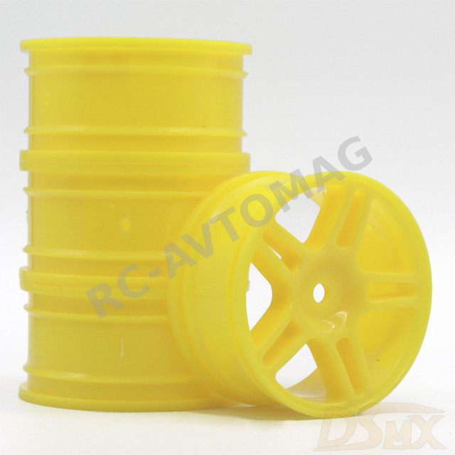 Диски RC-Avtomag (#AV-905Y) Yellow 5 Spokes Wheel 26mm (+3) 4 шт.