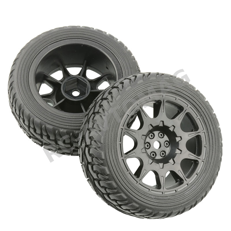Колёса шоссейные RC4X4 (#RCW8/75mm) Tire/Wheel Black  75mm 4in
