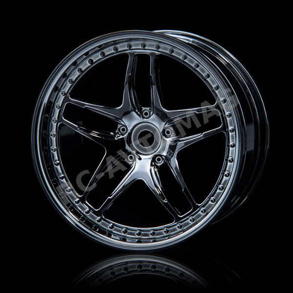 Диски MST (#102059SBK) Silver black FB wheel (+3) (4)