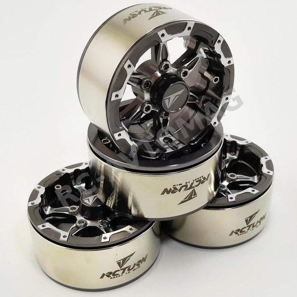 Диски бедлоки RC Turn (#RTCW19003D) Cool Fork Ti-color 1.9" Aluminum Beadlock Crawler Wheels 4pcs