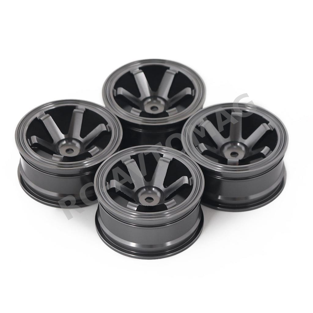 Диски RcTurn (#RTOR05C6) Alloy 1/10 on Road Drift Car Wheel Rims 52*26mm C Style Silver Red
