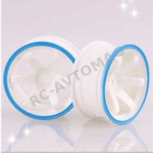 Диски RC-Avtomag (#AV-701B) Blue 6 Spokes Wheel 26mm (+5) 4 шт.