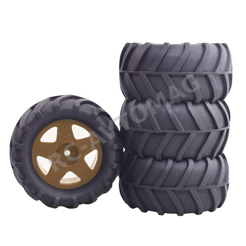 Колеса RCW8 (RCW8/16208) Tires Assembly 1/16 RC Car Off-Road