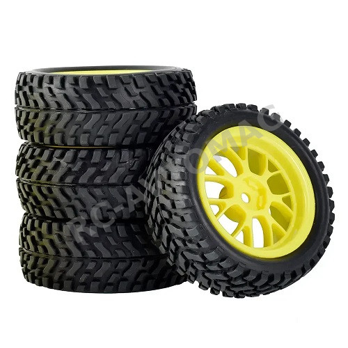 Колёса шоссейные HSP (#907B-7004Y) Wheels 7 Spoke Yellow 4 pcs