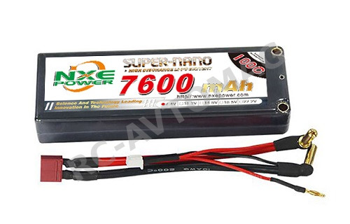 Аккумулятор Li-Po NXE (#NXEC7600/100-2S2P) 7.4V 7600mAh 100С