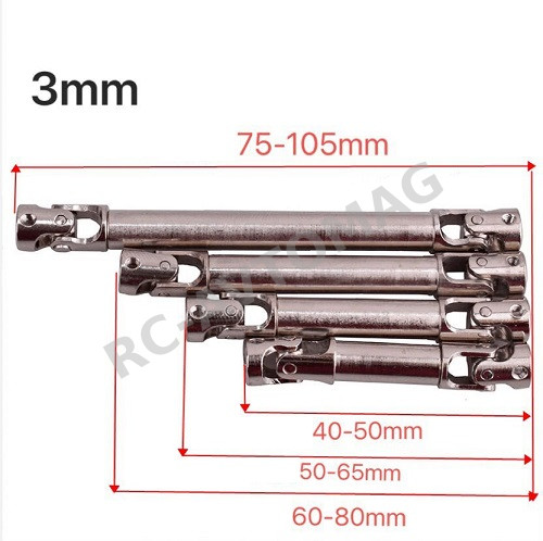 Кардан телескопический RCW8 (#CVD75-105mm) Aluminum Universal Driven Dogbone for 1/10