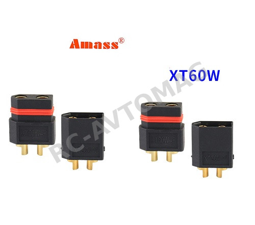Коннектор Amass (#XT60W) Connector XT60 Waterproof (M+F)