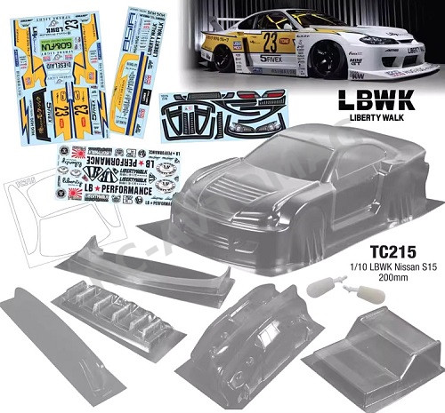 Кузов TeamC (#TC215) 1/10 LBWK Nissan S15 , 200mm