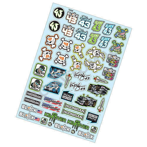 Наклейки TeamC (#TC939) 1/10 Ken Block Sticker, A4