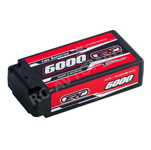 Аккумулятор Li-Po Sunpadow (#ERC6000/110-2S) Sunpadow ERC PLUS Shorty Lipo 6000MAH 2S 7.4V 110C