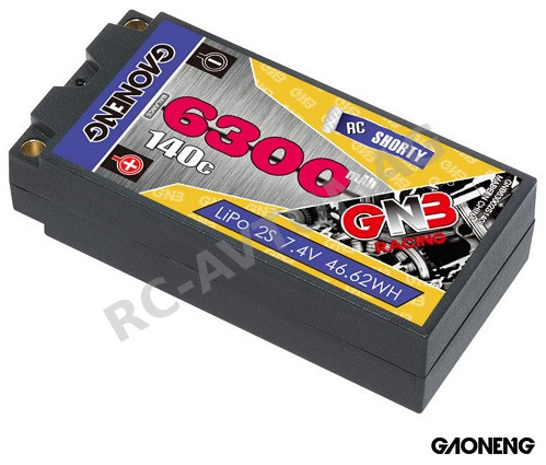 Аккумулятор Li-Po GAONENG (#GNB6300/140-2S) GNB Shorty Lipo 6300MAH 2S 7.4V 140C