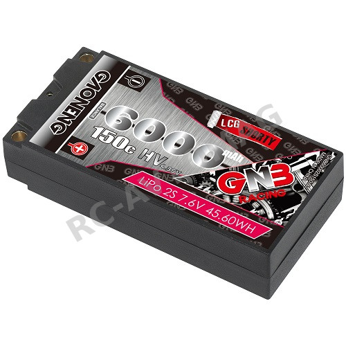 Аккумулятор Li-Po GAONENG (#GNB60002S150iHV) GNB Shorty Lipo 6000MAH 2S 7.4V 150C