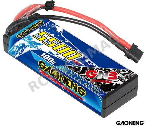 Аккумулятор Li-Po GAONENG (#GNB5500/100-2S) GNB Lipo 5500MAH 2S 7.4V 100C