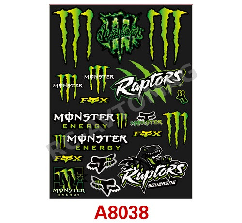 Наклейки масштабные Panda Brother (#A8038)  RC Art Sticker/ A4 1/10