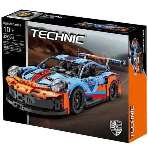 Конструктор TECHNIC (#T91106) Porsche 911 GT3, RSR Martini Design 1680 pcs (200*500*130 mm)