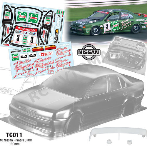 Кузов TeamC (#TC011) 1/10 Nissan Premeri JTCC, 190mm