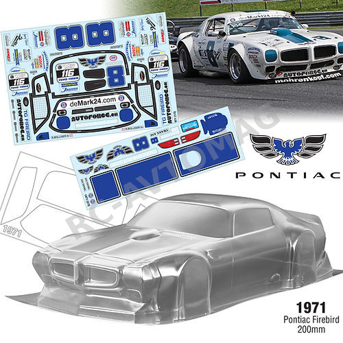 Кузов TeamC (#TC1971) 1971 Pontiac Firebird, 200mm