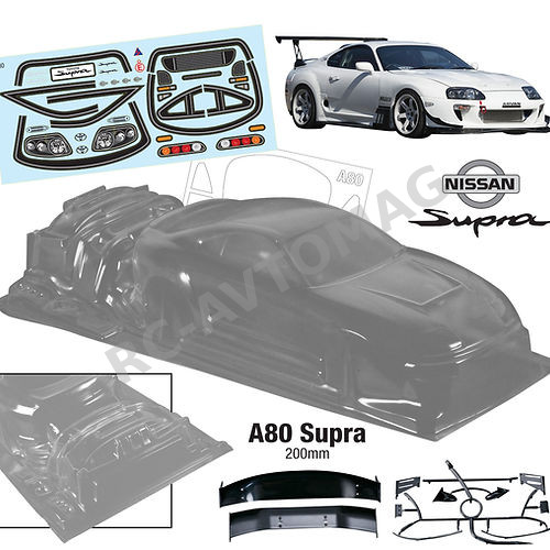 Кузов TeamC (#TCA80) 1/10 A80 Supra, 200mm