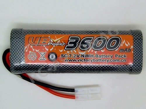Аккумулятор Ni-Mh VBPower (#VB3600/7.2) 3600mAh 7.2v - 6-cell Ni-Mh Stickpack