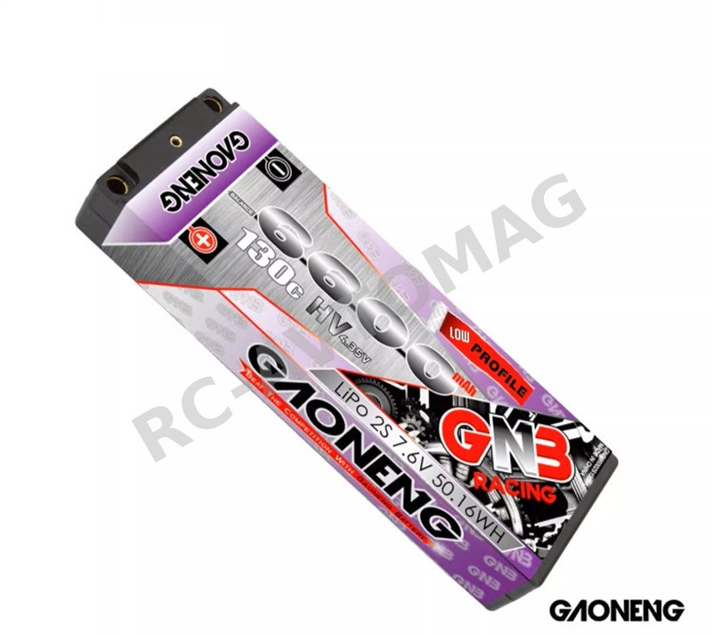 Аккумулятор Li-Po GAONENG (#GNB66002S130iHV) GNB6600mAh 2S 7.6V 130C 5.0 RC
