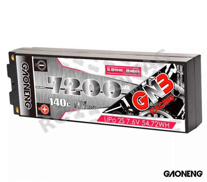Аккумулятор Li-Po GAONENG (#GNB72002S140iHV) GNB7200mAh 2S 7.6V 140C 5.0 RC