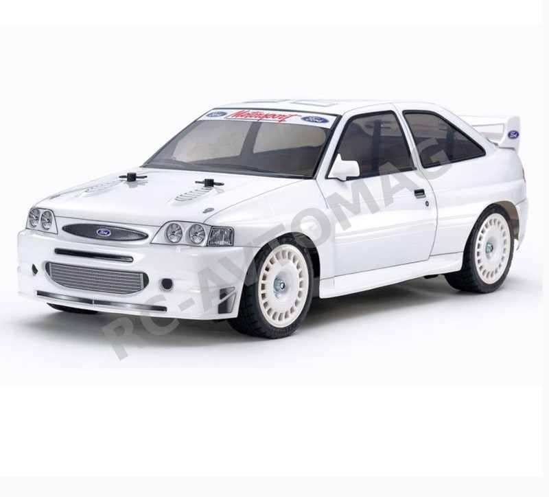 Радиоуправляемая шоссейная модель Tamiya (#58691) 1/10 TT-02 1998 Ford Escort Custom 4 Wheel Drive On-Road Kit