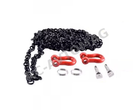 Цепь металлическая с карабином RC Turn (#FZ0006R) 1/10 RC Crawler Accessories Tow Chain with Trailer Hook