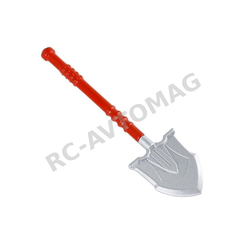 Лопата масштабная RCTurn (#RTSM13V24RD) 1/10 Scale Accessories Metal Scale Shovel for RC Crawler for 1/10th Scale Crawler: Red