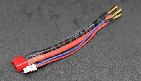 Коннектор аккумулятора RCTurn (#RTC0796B) 5.0mm Bullet Male to T-Plug (Deans) Female 2S Balance Charge Lead Connector 1M1F 1pc/bag (1pc)