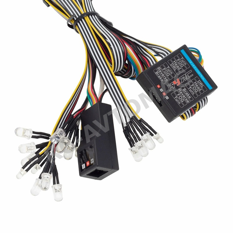 Блок света RCTurn (#RTX4V2L02) Full Control 14 Leads LED Light Set with Controllers for 1/10 RC Crawlers Lead Dia: 3mm / 5mm