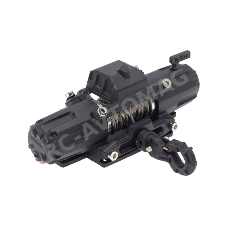 Лебёдка RCTurn (#RTEW011C1) Metal RC Crawler Mini Electric 1/10 Winch - Black