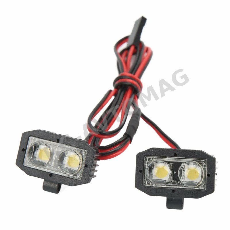 Сонары RCTurn (#RTLR11B4) 2+2 Two Pair Leads RC LED Light Bar - Solid White 5V-8.4V 5050 LED Leads 25x15(20)x13mm (x2)