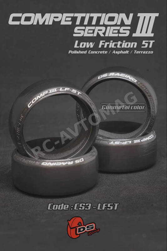 Шины дрифт DS RACING (#LF-5T) Drift tire Competition III 1/10