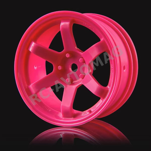 Диски MST (#832301HP) Hot pink TE37 High Traction Wheel (+5) (2)