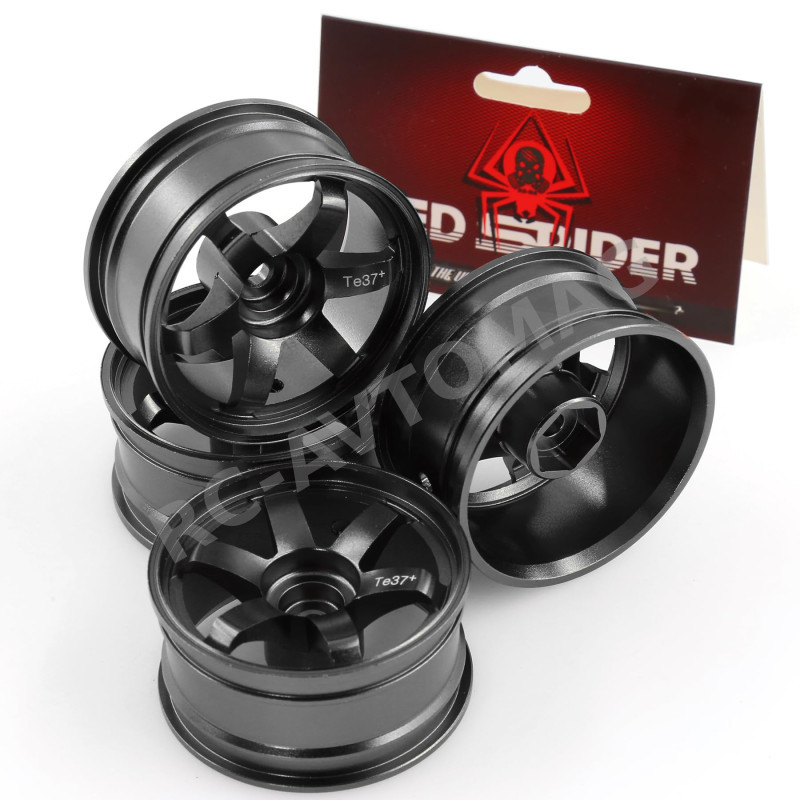 Диски Red Spider (#TE37+) Alloy 1/10 on Road Drift Car Wheel Rims 52*26mm