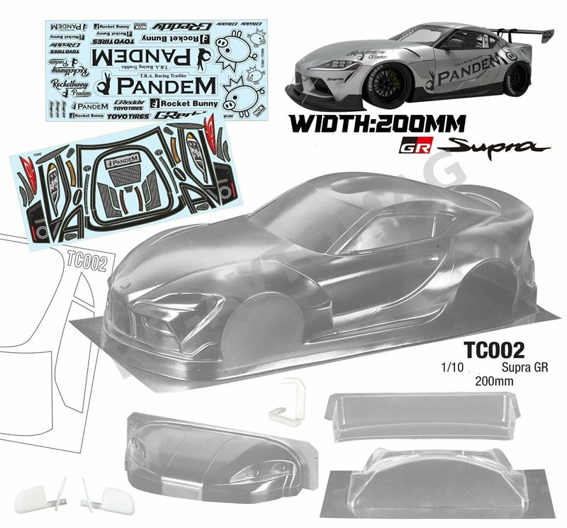 Кузов TeamC (#TC002) 1/10 Toyota Supra GR, 200mm