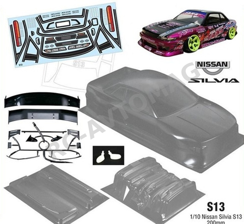 Кузов TeamC (#TCS13)  1/10 Silvia S13,  200mm