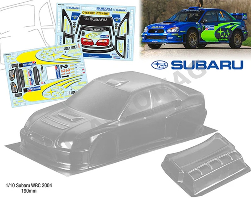 Кузов TeamC (#TC004) 1/10 Subaru WRC 2004, 190mm