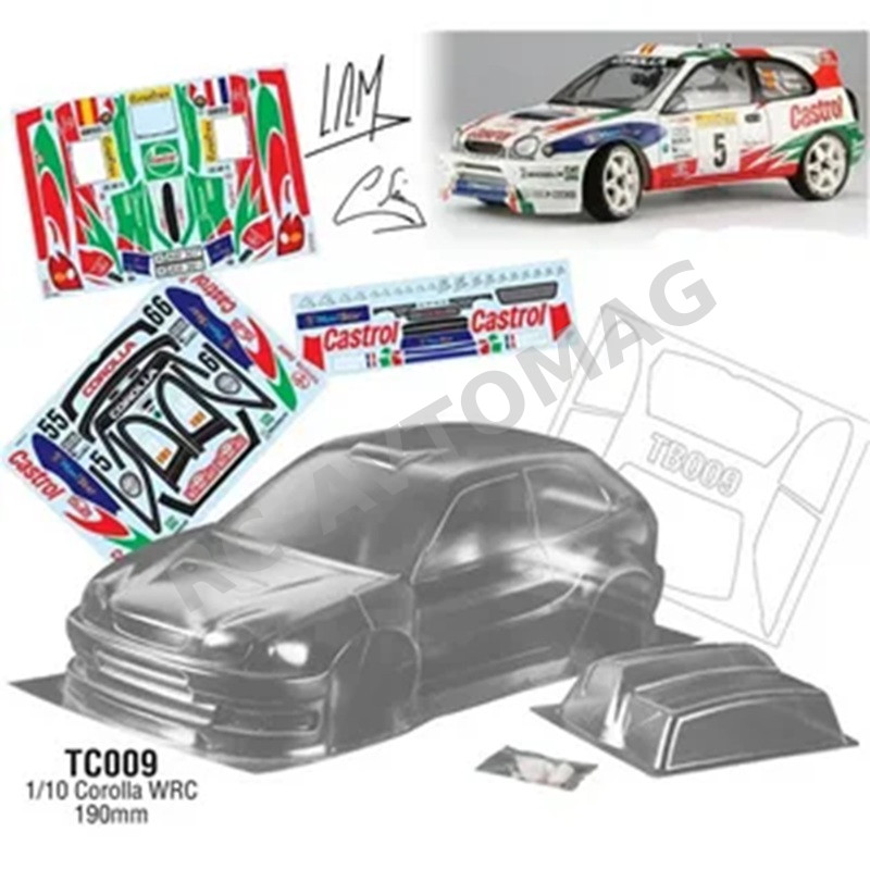 Кузов TeamC (#TC009)  1/10 Corolla WRC, 190mm