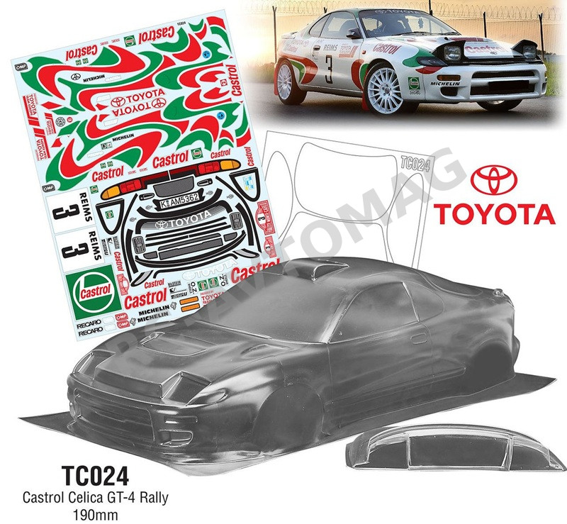 Кузов TeamC (#TC024) 1/10 Celica GT-4, 190mm