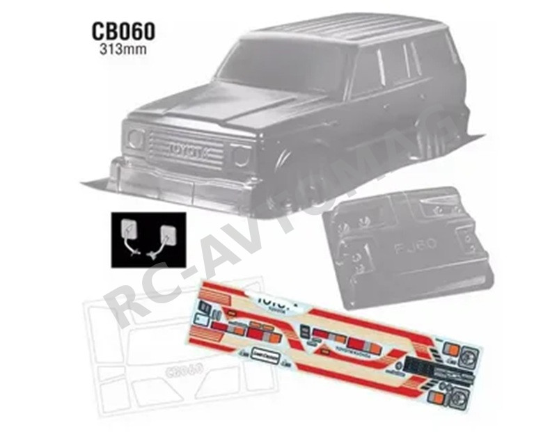 Кузов TeamC (#CB060)  1/10 Toyota Landcruiser FJ60 Crawler Body, 313mm